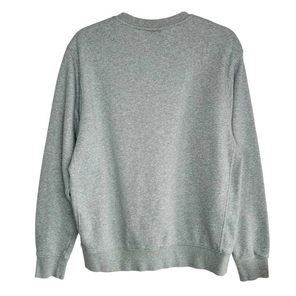 Nike Crewneck Fleece Sweatshirt Medium Active AthleisuOversize Retro Swoosh Gray